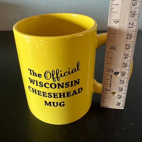 Set of 2 Wisconsin Cheesehead Official Mugs ~ Cheese Lover ~ Green Bay Packers - Picture 4 of 8